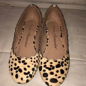 Leather Cheetah Print Size 8 Flats